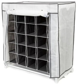 Черно-бяла текстилна етажерка за обувки Обувки, 25 отделения - Compactor