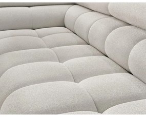 Кремав сгъваем/с място за съхранение ъглов диван от прежда с примки от букле (ляв ъгъл/L форма) Ferucce – ELTAP