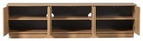 Маса за телевизор от масивен дъб в естествен цвят 200x52x45 cm Zuma – WOOOD