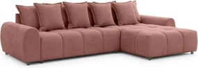 Теракотен ъглов диван (десен ъгъл) Albane – Ropez
