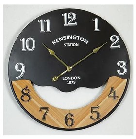 Стенен часовник 1xAA Ø 60 см черен/бежов