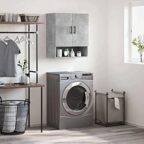 829920 vidaXL Стенен шкаф, бетонно сив, 60x31x70 см, инженерно дърво