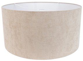 Текстилен абажур светлокафяв кръгъл 50/50/25