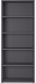 Антрацитна етажерка за книги 80x197 cm Agenda - Germania