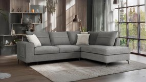 Ъглов диван Hannah-Бежово-Дясно