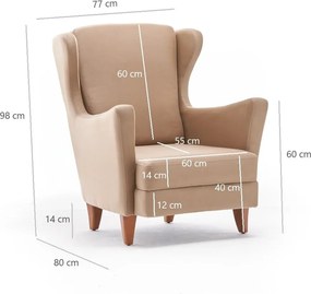 Бежов фотьойл Lola Brejer - Artie