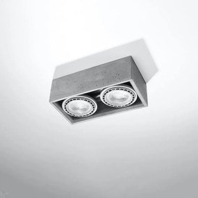Сиво осветително тяло за таван 14x27 cm Postiga – Nice Lamps