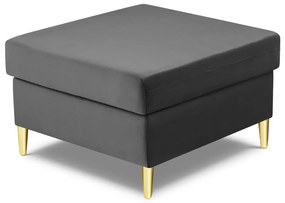 Светлосива кадифена табуретка Kyoto – Cosmopolitan Design