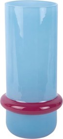 Светлосиня стъклена ваза (височина 28 cm) Animado Anillo – PT LIVING