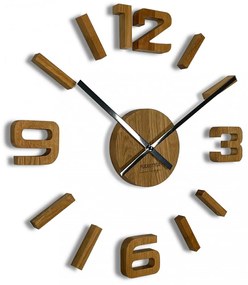 Уникален дървен стенен часовник в цвят дъб