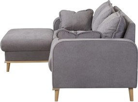 Сив ъглов диван (ляв ъгъл) Beata - Ropez