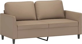 359337 vidaXL 2-местен диван, капучино, 140 см, изкуствена кожа