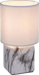 Rabalux 74069 - Настолна лампа NALISA 1xE14/40W/230V, бяла с мраморен декор