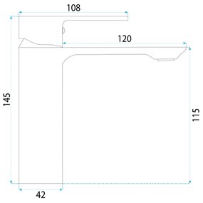 Смесител за мивка Rea Drop Brush Copper low
