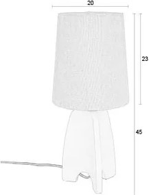 Бежова бетонна настолна лампа с текстилен абажур (височина 45 cm) Saba – Zuiver