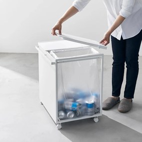 Бяло метално кошче за рециклиране Tower – YAMAZAKI