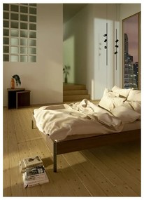 Двойно легло 140x200 cm от масивен бор без табла с включена подматрачна рамка в естествен цвят Core – Karup Design