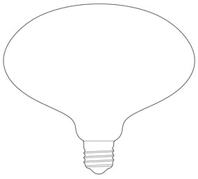 Топла LED крушка с възможност за димиране E27, 6 W Oval - tala