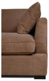 Светлокафяв диван от рипсено кадифе 266 cm Mobby – Scandic