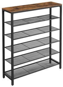 Шкаф за обувки DAVOR кафяв/черен