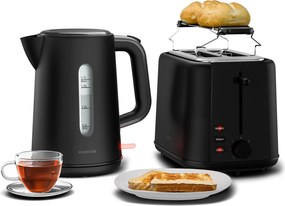 Klarstein Velaire базов комплект за закуска | Тостер с 2 филийки & Кана за вода | 800 W | 1,7 л