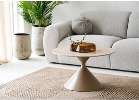 Бежова кръгла масичка за кафе с керамичен плот ø 70 cm Annecy – House Nordic