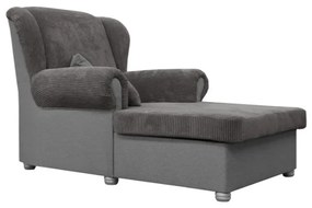 Кафяво-сив шезлонг от рипсено кадифе Lord – Ropez