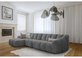 Сив ъглов диван (ляв ъгъл) Shell – Miuform