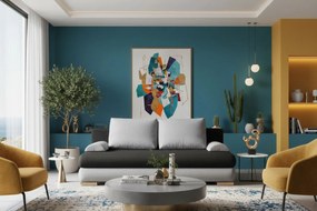 Диван-легло Рибод-Сиво - Черно