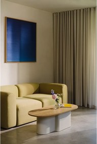 Бежова масичка за кафе с дъбов плот 50x115 cm Looi – noo.ma