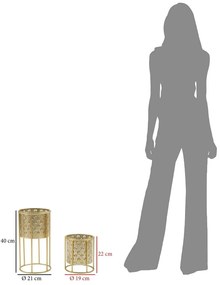 Комплект от 2 стойки за саксии в златисто, височина 40 cm Golvy - Mauro Ferretti