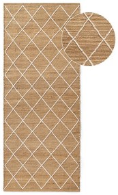 Ръчно изработена ютена пътека в естествен цвят 80x200 cm Kunu – Hanse Home