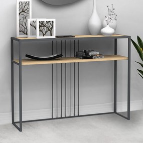 Металическа - меламинова конзола Kary в дъбов цвят 120x33x90см.
