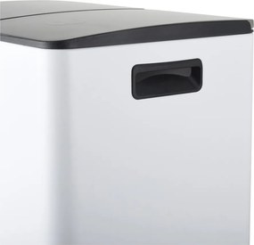 Стоманено кошче за боклук 2x20 l за рециклиране с педал в матово бял цвят Aliya – Spirella