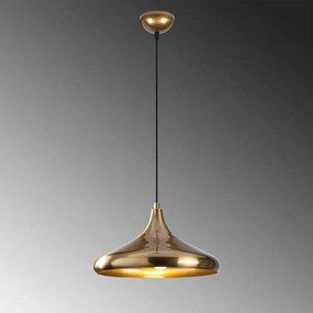 Висящо осветително тяло в златисто с метален абажур ø 35 cm Berceste – Opviq lights