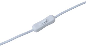 Модерна подова лампа дърво с бежов абажур - Stojon