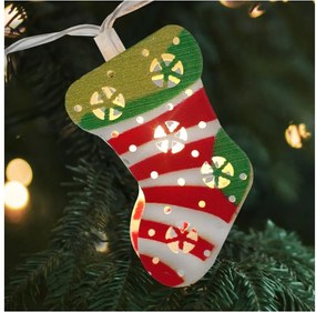 LED външна гирлянда 10xLED/2xAA 1,65 m IP44 топла бяла чорапи