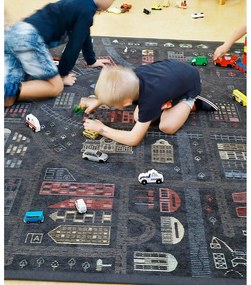 Черен двустранен детски килим, 160 x 230 cm Ülejõe - Narma