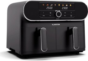 Klarstein Фритюрник с горещ въздух AuraAir Color Touch, 2 камери, 11 л, 1700 W, 80 - 200 °C, 8 програми