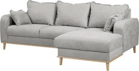 Светлосив ъглов диван (десен ъгъл) Beata - Ropez
