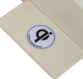 Комплект от 2 бежови стенни лампи, включително LED с USB и индукционно зарядно - Riza