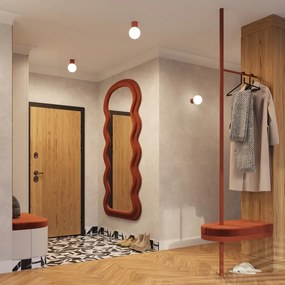 Оранжево осветително тяло за таван със стъклен абажур ø 12 cm Orbital – Sollux