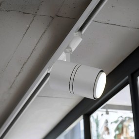 Модерна 3-фазова релсова система бяла с 4 прожектора 3000-4000K - Ruler 38