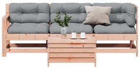 3250782 vidaXL Градински комплект с възглавници, 4 части, дугласко дърво масив