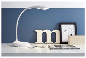 Бяла настолна лампа с USB порт Swan - Markslöjd