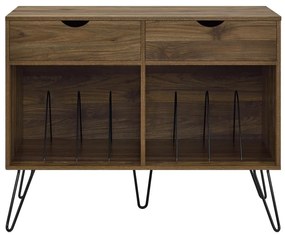 Стойка за плочи от орех 101x81 cm Concord - Novogratz