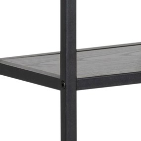 Черна стенна библиотека от декор от ясен 75x91 cm Seaford – Actona