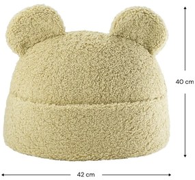 Зелена детска възглавница за диван от букле Teddy Pouch – Wigiwama