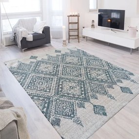 Скандинавски килим с ментовозелени шарки Широчина: 80 см | Дължина: 150 см