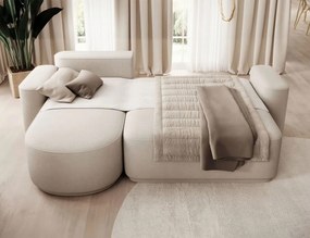 Ъглов диван Luxora-Бежов-ляв